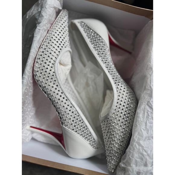 Christian Louboutin Apostropha Mesh Strass Pumps 80mm Black Crystal | New in Box - Picture 3 of 14